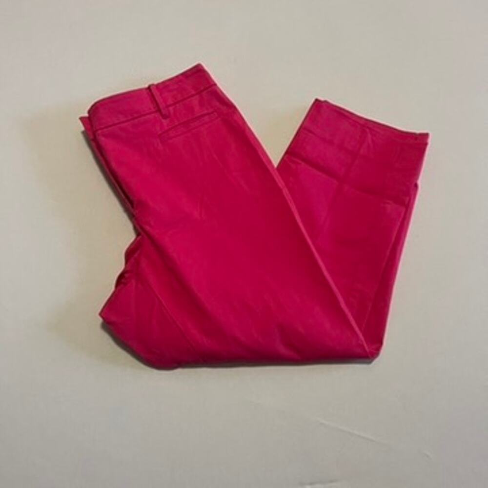 Ann Taylor Petite Curvy Fit Bright Pink Ankle Pants 8P - Picture 8 of 9